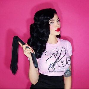 Vixen by Micheline Pitt Beat It 1950s Fetish Print T-Shirt